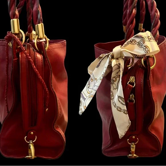 Relic Burgundy Shoulder Bag with Twisted Strap - Picture 4 of 7